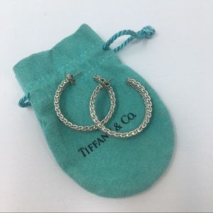Tiffany & Co. Mesh Hoop Earrings 1”